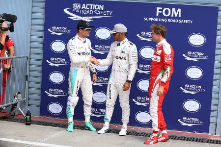 Rosberg, Hamilton & Vettel - Formel 1 - GP Italien - Monza - 3. September 2016