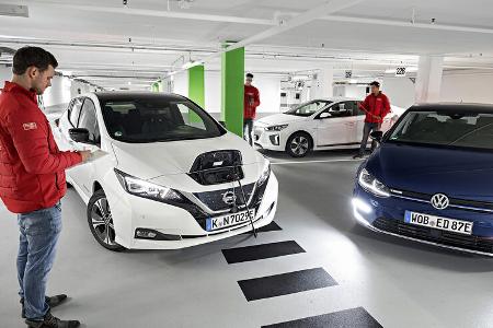 Hyundai Ioniq Elektro, Nissan Leaf, VW e-Golf, Exterieur