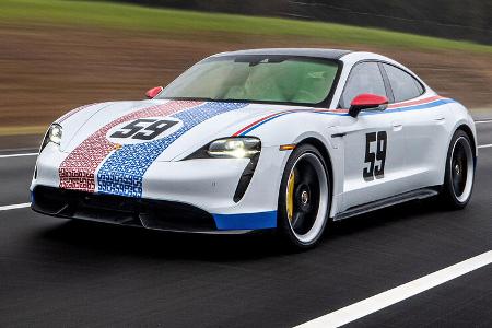 03/2020, Porsche Taycan mit Retro-Motorsport-Lackierung