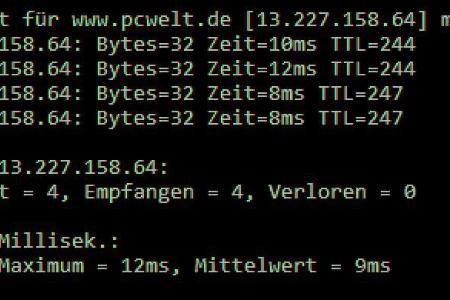 An einem Windows-Rechner ermitteln Sie die Latenzzeit ins Heimnetz oder ins Internet mit dem Ping-Befehl der Kommandozeile. An einem Windows-Rechner ermitteln Sie die Latenzzeit ins Heimnetz oder ins Internet mit dem Ping-Befehl der Kommandozeile.