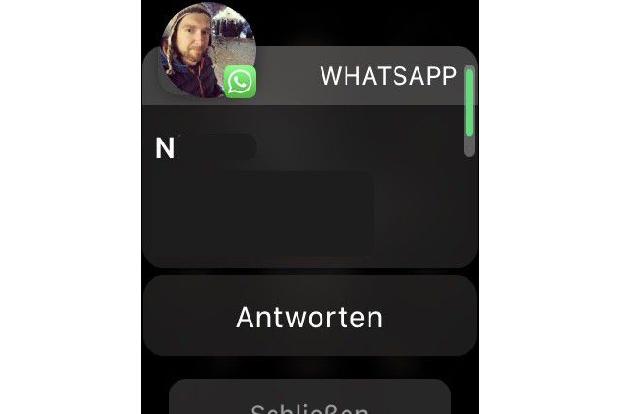 Benachrichtigungen mit Profil-Bildern auf der Apple Watch