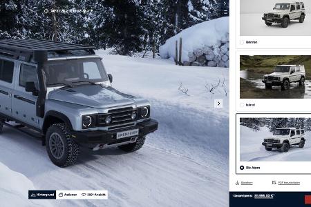 Ineos Grenadier im Konfigurator: Einmal Offroader mit allem für 89.500 Euro