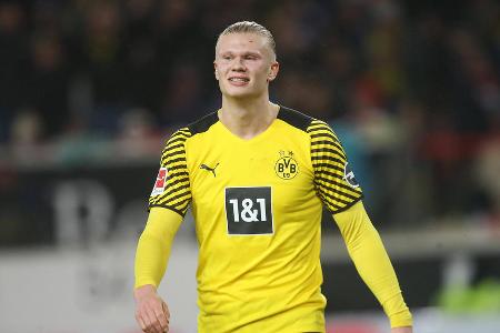 Platz 10: Erling Haaland (Borussia Dortmund) | 44 Punkte - 22 Tore in 24 Spielen
