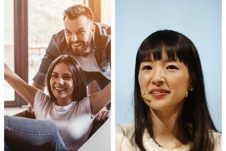 Nach Ansicht von Aufräumexpertin Marie Kondo (r.) verändert man mit dem richtigen Entrümpeln sein Leben zum Positiven. Ihre ...