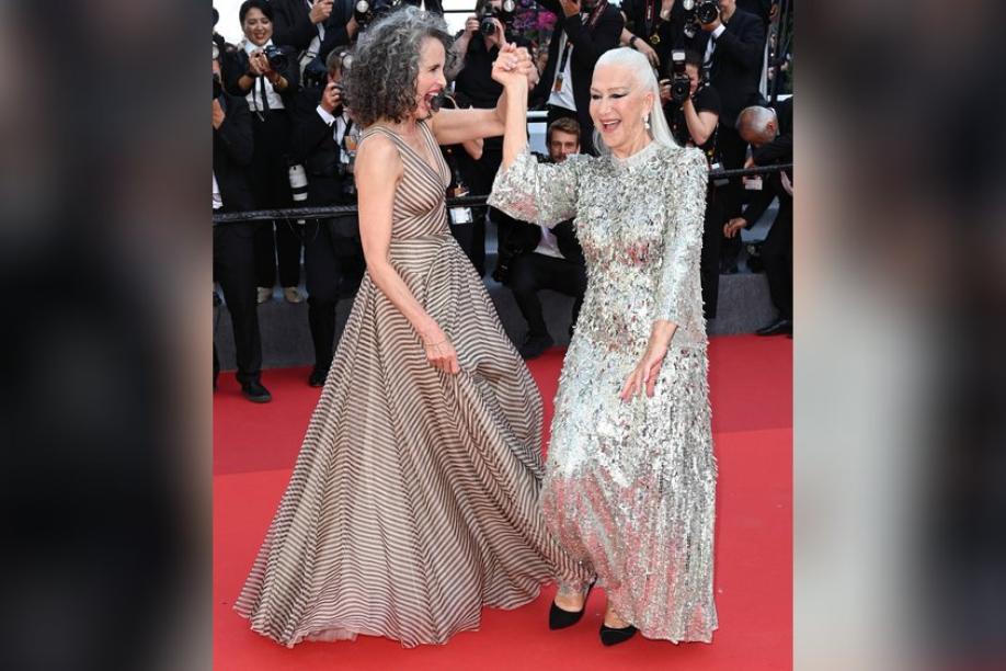 Andie MacDowell und Helen Mirren legen Tänzchen in Cannes hin