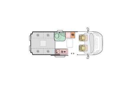 Adria Twin Supreme 600 SBX Grundriss