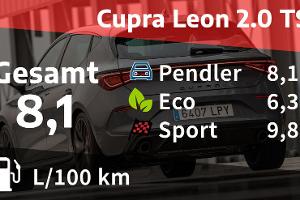 05/2022, Kosten und Realverbrauch Cupra Leon 2.0 TSI