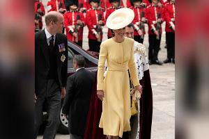 Platinjubiläum: Kate erscheint in strahlendem Gelb zum Gottesdienst
