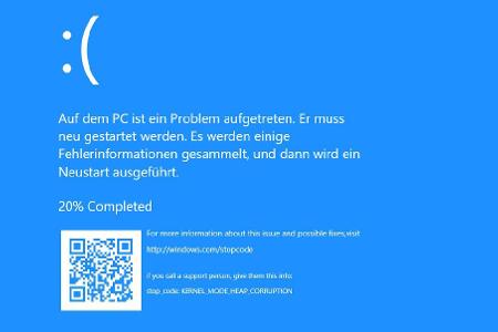 Der Bluescreen enthält oft keine eindeutigen Informationen über den Fehler. Er ist aber in jedem Fall ein Hinweis auf defekte Hardware oder fehlerhafte Treiber.