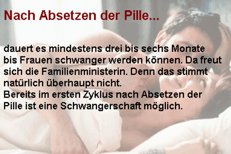 Sexmythen: Nach Absetzen der Pille...