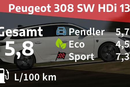 06/2022, Kosten und Realverbrauch Peugeot 308 SW BlueHDi 130 GT