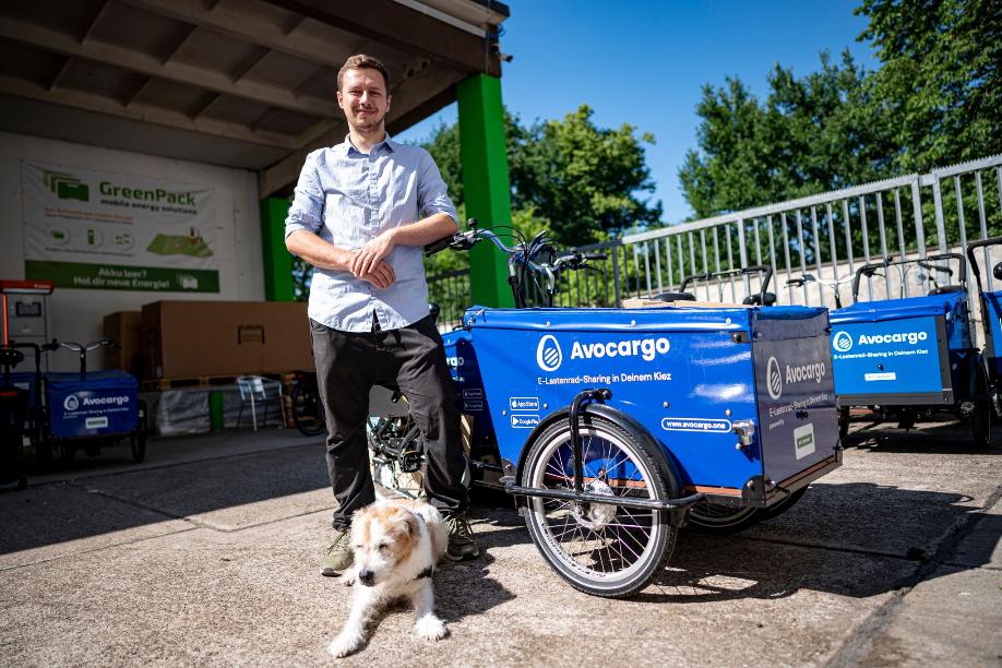 Matti Schurr, CEO und Co-Founder von Avocargo. Das Berliner Start-Up bietet E-Lastenräder in Berlin an und will sein Angebot in diesem Jahr auf andere Städte ausweiten.