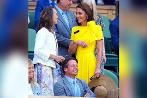 Frauen-Finale in Wimbledon: Herzogin Kate strahlt in Gelb