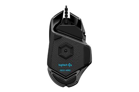Neu bei der Logitech G502 Hero ist der vom Hersteller selbstentwickelte optische Hero-Sensor, der mit bis zu 25.600 DPI noch deutlich höher auflöst und dank neuer Algorithmen auch präziser und schneller arbeiten soll.