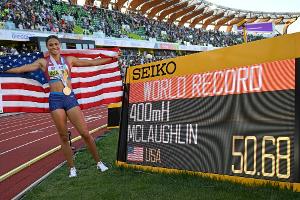 50,68: McLaughlin holt Hürden-Gold mit Fabel-Weltrekord