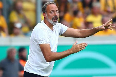 Welcher Trainer fliegt zuerst? - Pellegrino Matarazzo. Der US-Amerikaner geht angeschlagen in die neue Saison. Von Stuttgarter Seite wurden bislang zwar keinerlei Zweifel am 44-Jährigen geäußert, der Fast-Abstieg in der vorigen Spielzeit hat seinem Image allerdings geschadet. Und da der VfB-Kader bislang nicht nennenswert verstärkt wurde, ist ein weiteres Zitter-Jahr extrem wahrscheinlich. Keine guten Vorzeichen für Matarazzo.