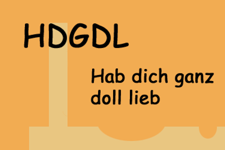 HDGDL - Hab dich ganz doll lieb