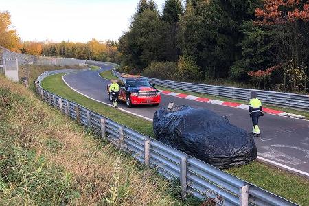 Erlkönig Porsche 911 GT3 Unfall