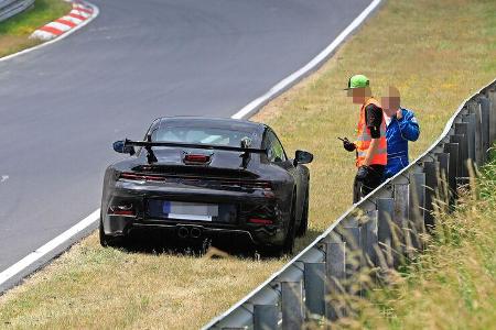 Erlkönig Porsche 911 GT3 Panne Nürbungring