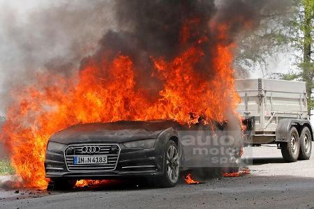 Erlkönig Audi A7 Feuer