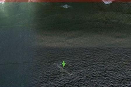 Findige User von Google Earth entdeckten im Sommer 2010 im Atlantischen Ozean in der Nähe von Long Beach (New York) diese Au...