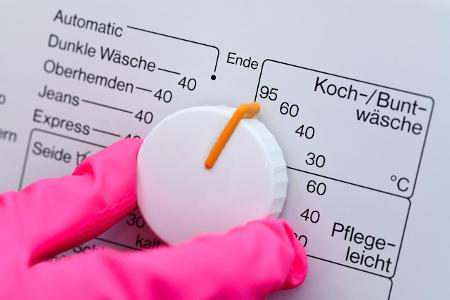 Temperaturregler an der Waschmaschine