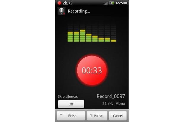 Mit dem Smart Voice Recorder lassen sich Sprachnotizen aufzeichnen, Besprechungen protokollieren oder andere Tonaufnahmen ma...
