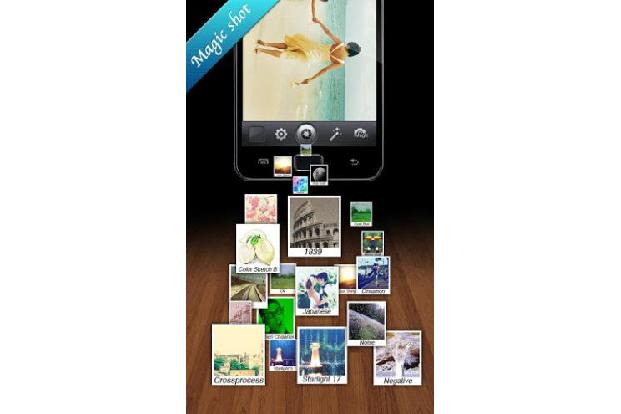 Die Wondershare PowerCam ist eine Kamera-App, deren verschiedene Effekte sich in Echtzeit in das Aufnahmebild einblenden las...