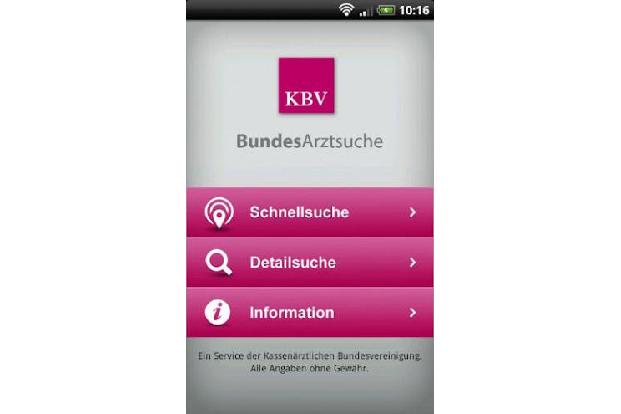 Die App der Kassenärztlichen Bundesvereinigung hilft dabei, Fachärzte und Allgemeinmediziner rund um den aktuellen oder eine...