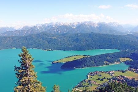 Der Walchensee bietet ein tolles Alpenpanorama