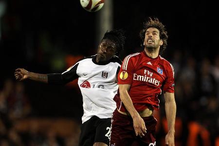 Vor neun Jahren spielte der Hamburger SV mit van Nistelrooy, Boateng, Petric und Co. im Halbfinale gegen den FC Fulham um di... Vor neun Jahren spielte der Hamburger SV mit van Nistelrooy, Boateng, Petric und Co. im Halbfinale gegen den FC Fulham um di...