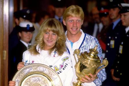 Doppeltes Glück: 1989 strahlen Steffi Graf und Boris Becker nach ihren Wimbledon-Siegen um die Wette. Einzig eine Niederlage...