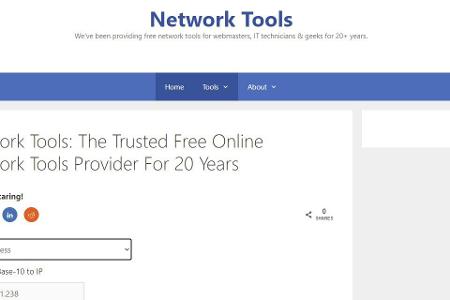 Mit den Network Tools steht eine kostenlose Alternative zu WhatIsMyIPAddress bereit. Auf der Site finden Sie Werkzeuge zum Überprüfen einer IP-Adresse, aber auch weitere nützliche Tools wie Traceroute oder Ping.