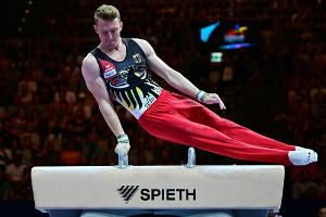 Dunkel erturnt EM-Bronze am Pauschenpferd