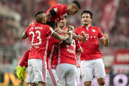 Platz 4 (geteilt): FC Bayern München - Saison 2016/2017 - Drei Spiele, drei Siege, 11:1 Tore