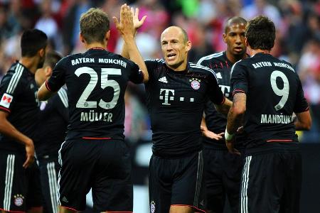 Platz 2 (geteilt): FC Bayern München - Saison 2012/2013 - Drei Spiele, drei Siege, 12:2 Tore