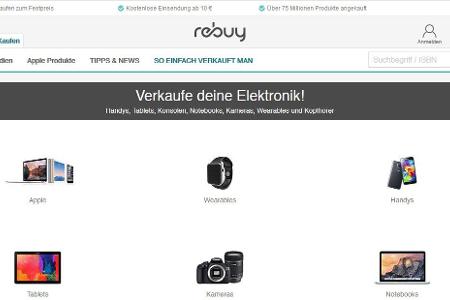 Bei Rebuy können Sie alte Elektronik schätzen lassen und dann verkaufen. Die für den Ankauf geeigneten Produktgruppen sind eher überschaubar.