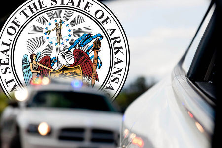 Pulled over by the Police in blurred Dodge Charger
