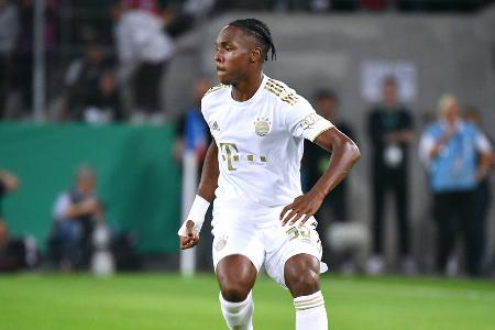 Platz 1: Mathys Tel | 17 Jahre, 4 Monate und 4 Tage - DFB-Pokal, 31.8.2022, 5:0 bei Viktoria Köln