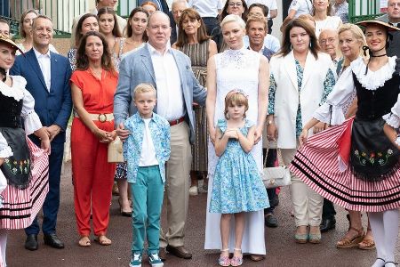 Monaco: Fürst Albert und Charlène feiern mit den Zwillingen Monaco: Fürst Albert und Charlène feiern mit den Zwillingen