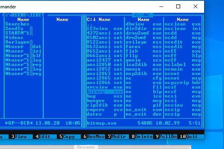 Viele Nutzer bedienten den Norton Commander über die Funktionstasten. Der legendäre Dateimanager läuft aber nicht mehr auf Windows-PCs mit 64-Bit-Architektur.