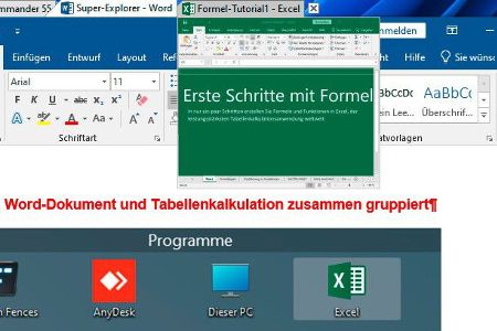 Mit Tools wie Groupy oder Tidy Tabs können Sie verschiedene Programm- und Dateiarten zusammen gruppieren.