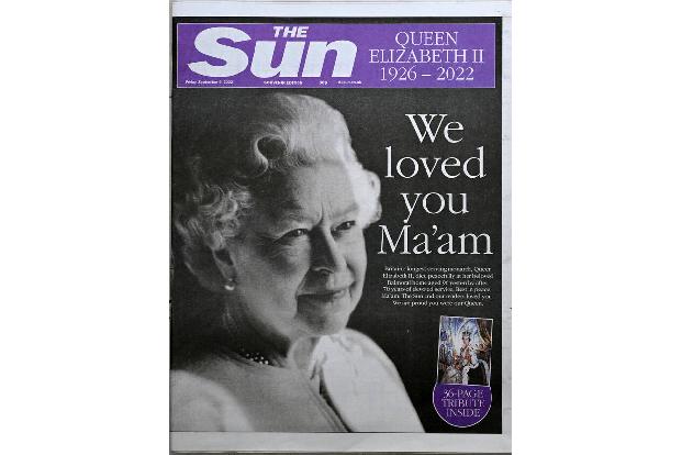 ...nach dem Tod sprechen Bände. Die oft gnadenlose Boulevardzeitung 'The Sun' titelte 'Wir liebten dich, Ma'am'.