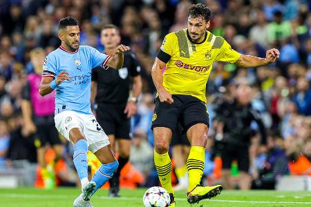 Mats Hummels - Note 2,0 - Saß zuletzt zwei Mal über 90 Minuten auf der Bank, rückte gegen City für Schlotterbeck in die Startelf. Im Verbund mit Süle bis auf die hektische Schlussphase Herr der Lage. Ließ sich für eine überragende Rettungsaktion gegen Haaland (72.) zurecht feiern.