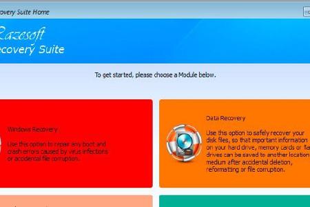 Lazesoft Recovery Suite beseitigt beispielsweise Fehler in der Bootumgebung, stellt gelöschte Dateien wieder her und erstellt Backups.