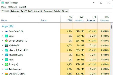 Wenn Sie überprüfen wollen, wie stark die CPU Ihres Windows-PCs ausgelastet ist, sollte der Task-Manager von Windows Ihre erste Anlaufstelle sein.