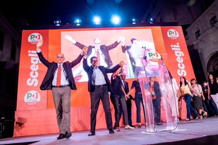 Der Vorsitzende der Demokratischen Partei Italiens, Enrico Letta, bei der Eröffnung des Wahlkampfes in Rom.