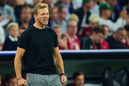 Verlierer: Julian Nagelsmann - Nach der jüngsten Negativserie steigt der Druck auf Nagelsmann immer weiter. In Interviews wirkte der 35-Jährige zuletzt ratlos und gereizt, was auch intern nicht positiv aufgenommen worden sein dürfte. Zu oft funktionierten seine Matchpläne und Aufstellungen in den vergangenen Spielen nicht. Trotz der Rückendeckung seiner Vorgesetzten wirkt Nagelsmann momentan angezählt.