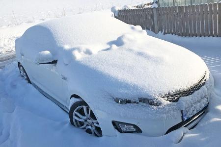 Elektroauto Schnee Winter Eis