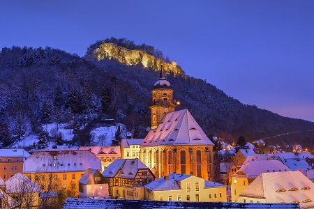 Königstein bei Nacht.